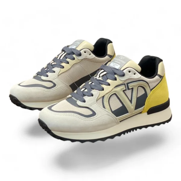 VALENTINO garavani rockrunner beige and yellow