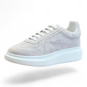 ALEXANDER MCQUEEN oversized sneaker light grey and white