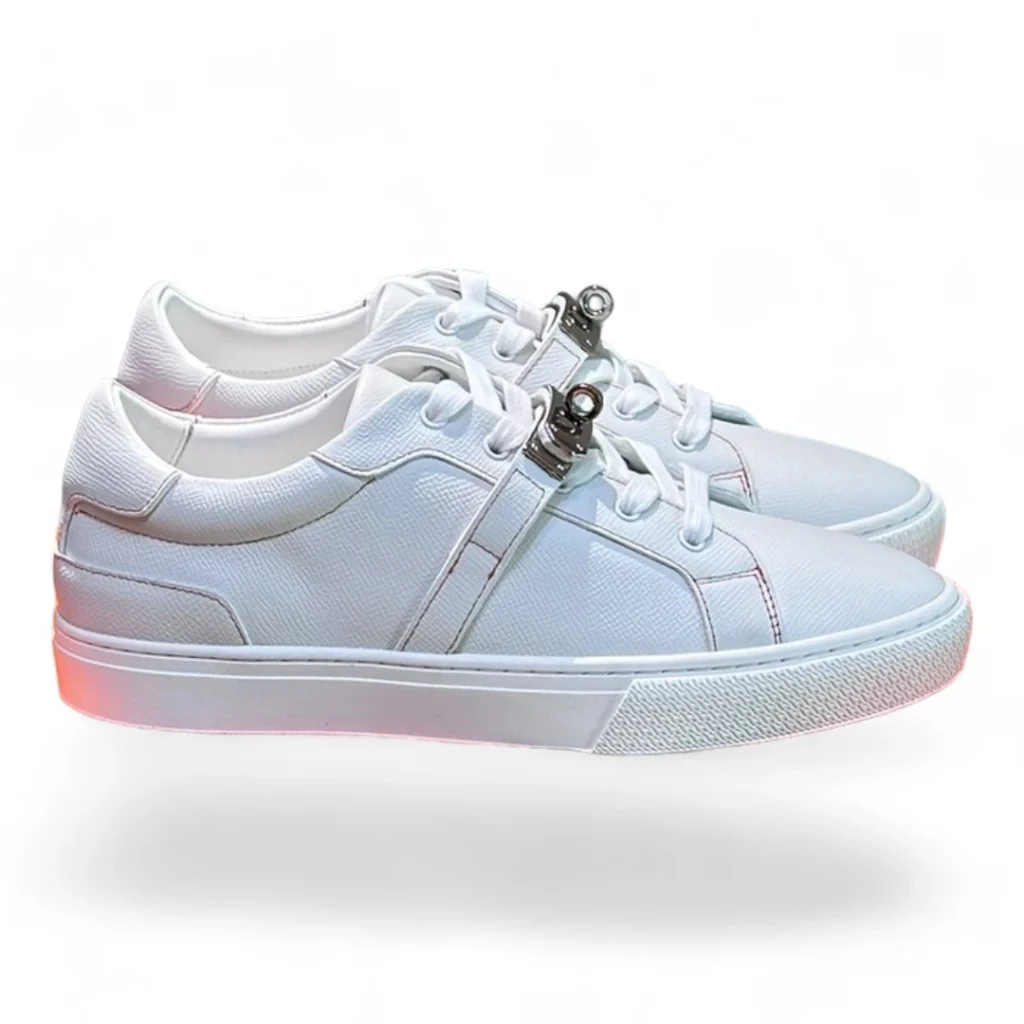 HERMÈS velvet sneaker all white