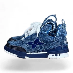 LOUIS VUITTON lv trainer sneaker blue denim