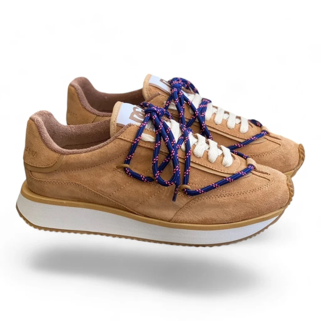 DOLCE&GABBANA ns1 suede beige and white