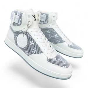 LOUIS VUITTON rivals sneaker boot white and silver