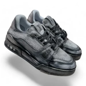 LOUIS VUITTON lv trainer alligator black and grey