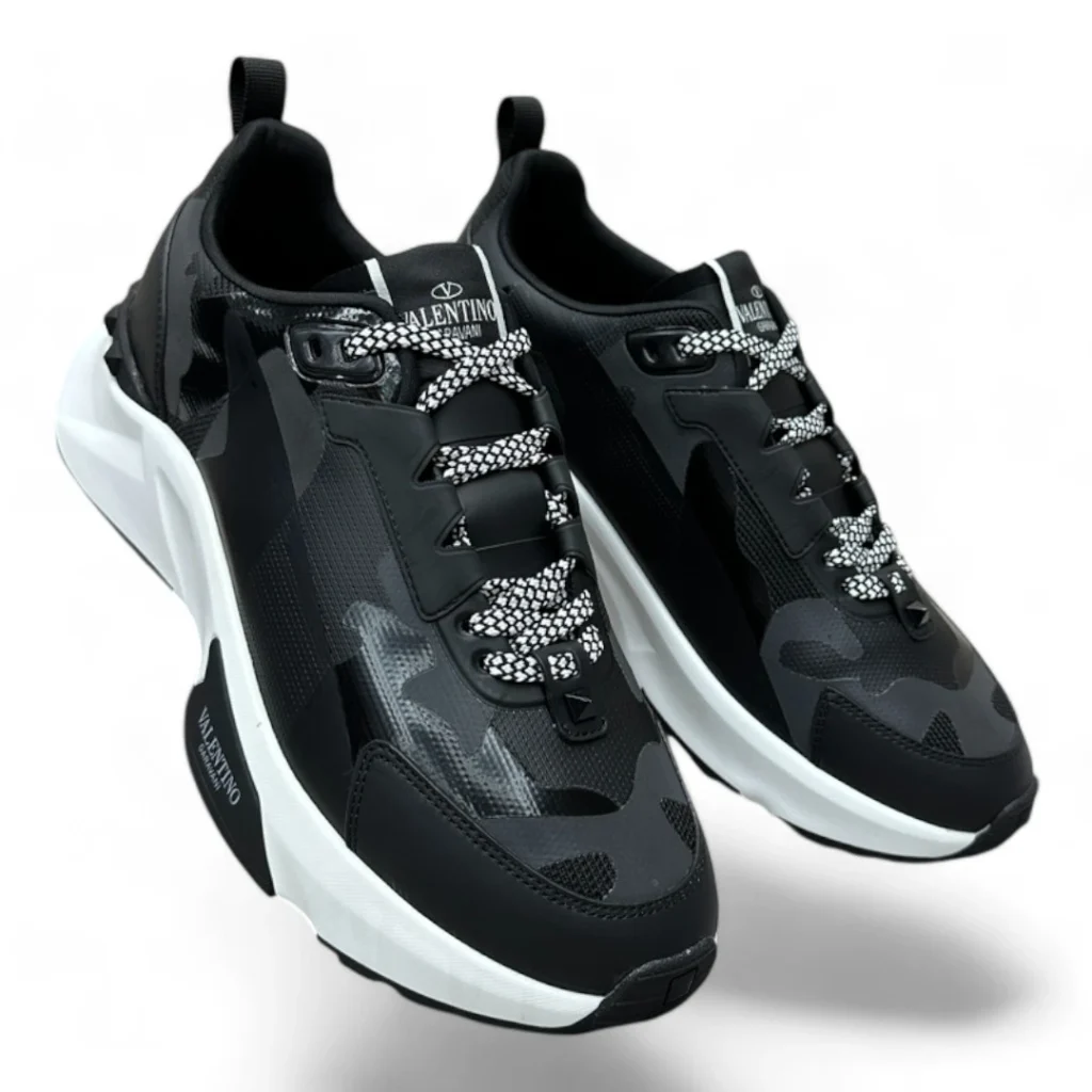 VALENTINO garavani one stud camouflage black and grey