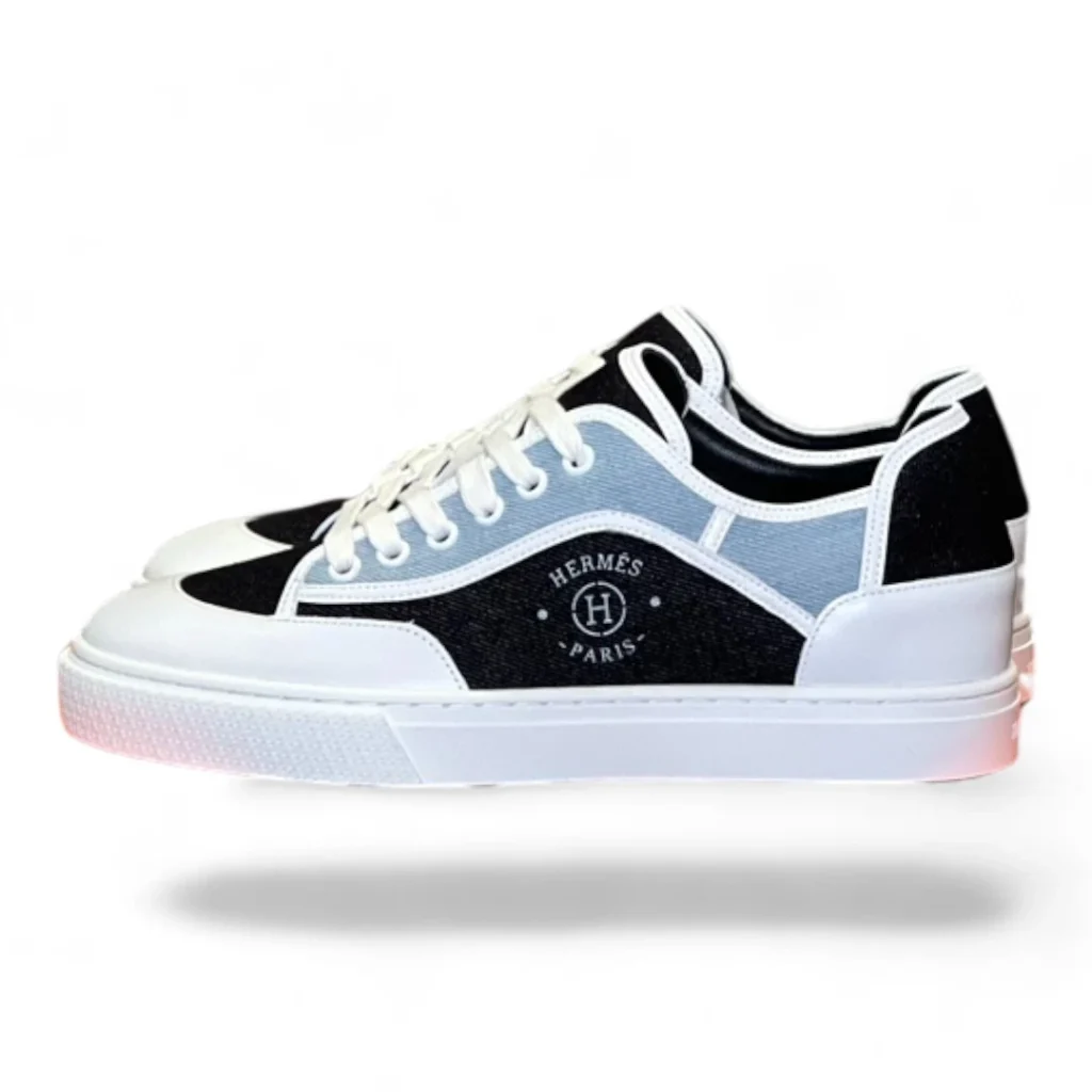 HERMÈS avant-garde black and white denim