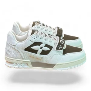 LOUIS VUITTON trainer white and brown