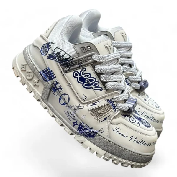 LOUIS VUITTON lv skate sneaker white and blue
