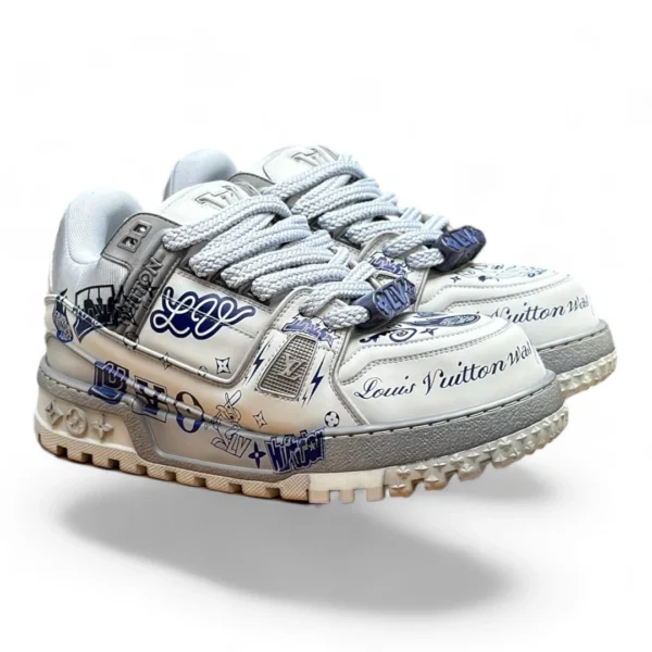 LOUIS VUITTON lv skate sneaker white and blue