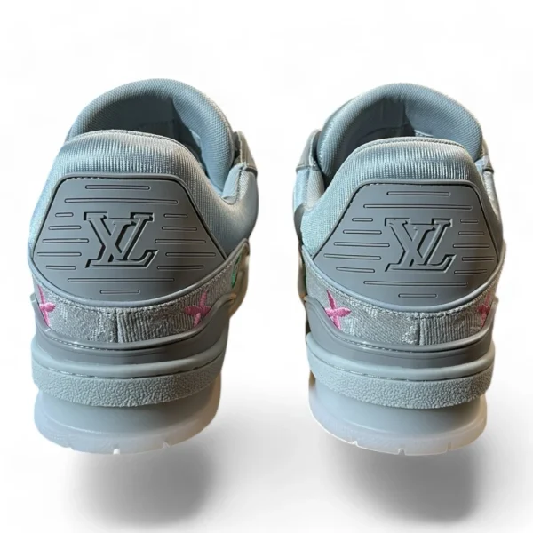 LOUIS VUITTON trainer denim patches grey