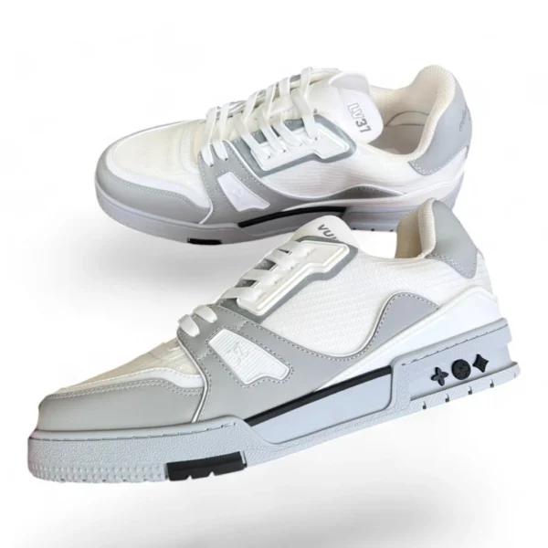 LOUIS VUITTON trainer white and grey