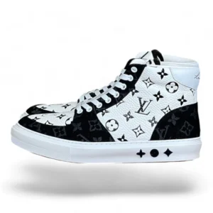 LOUIS VUITTON tattoo sneaker boot black and white