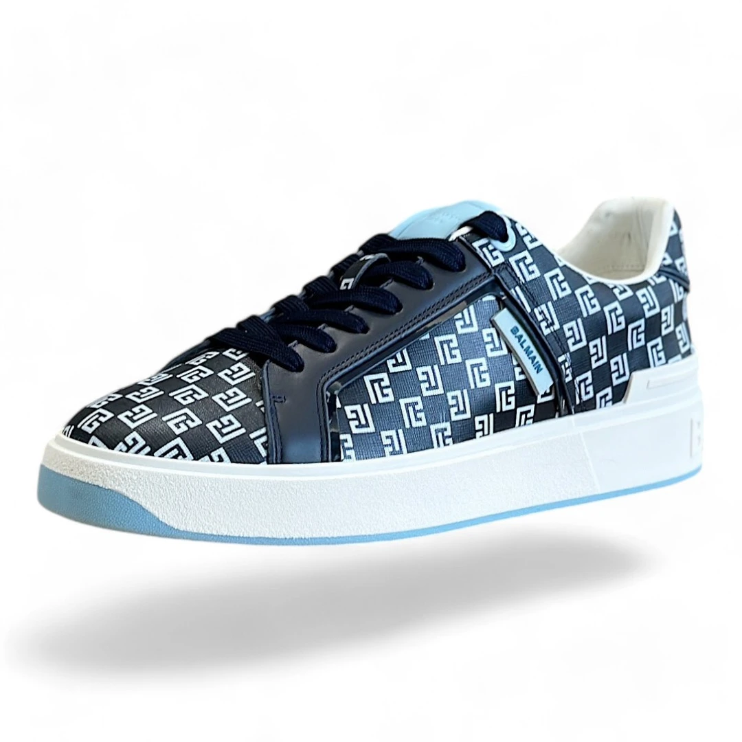 BALMAIN b-court monogram navy and white