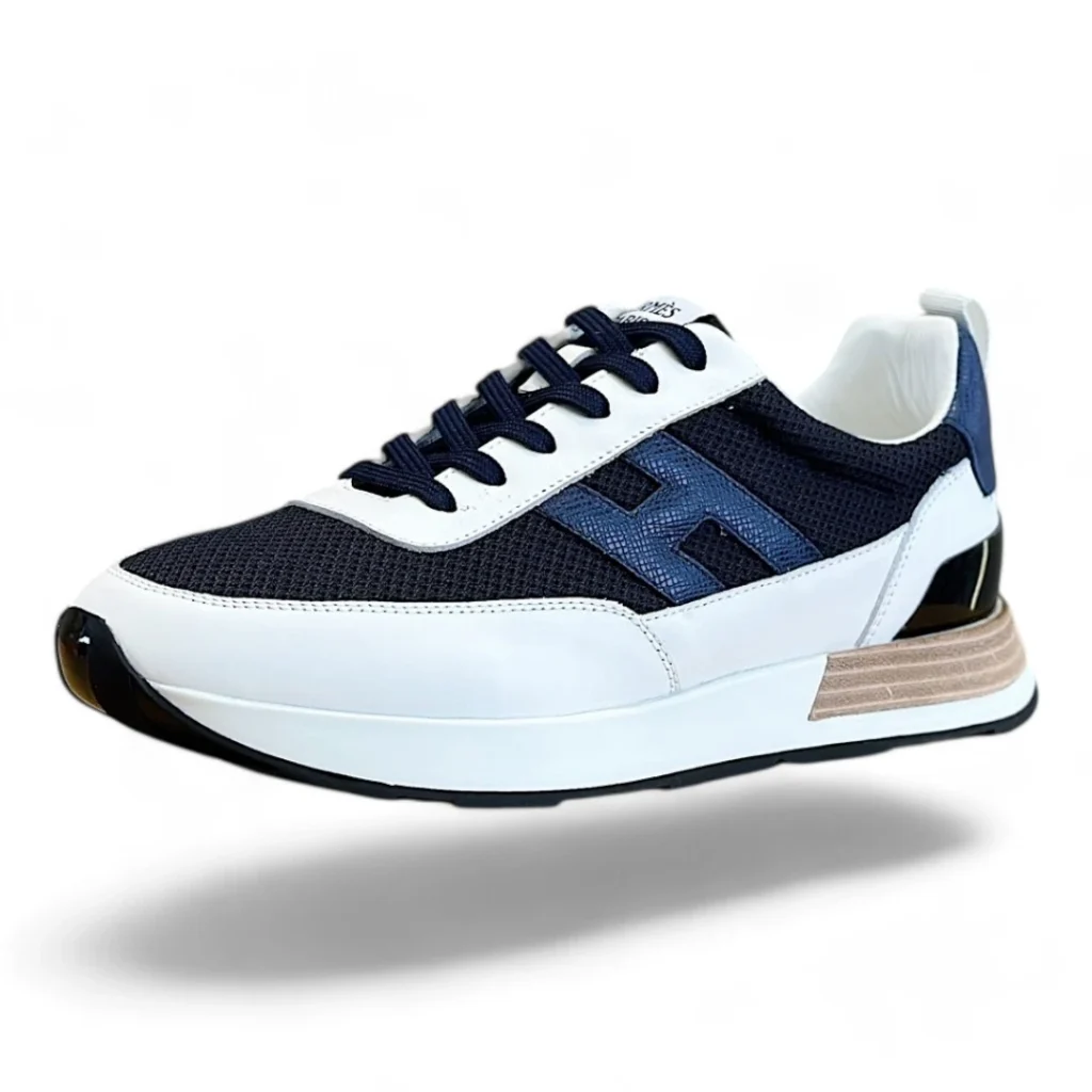 HERMÈS bounce sneaker white and navy
