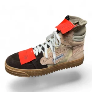 OFF-WHITE out of office high-top brown and beige