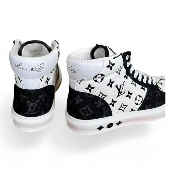 LOUIS VUITTON tattoo sneaker boot black and white