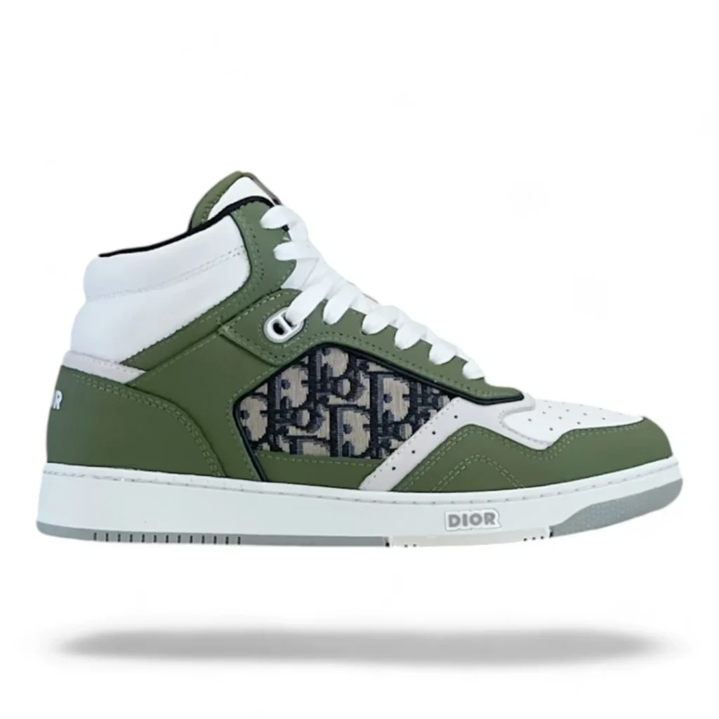DIOR b27 high-top green and white