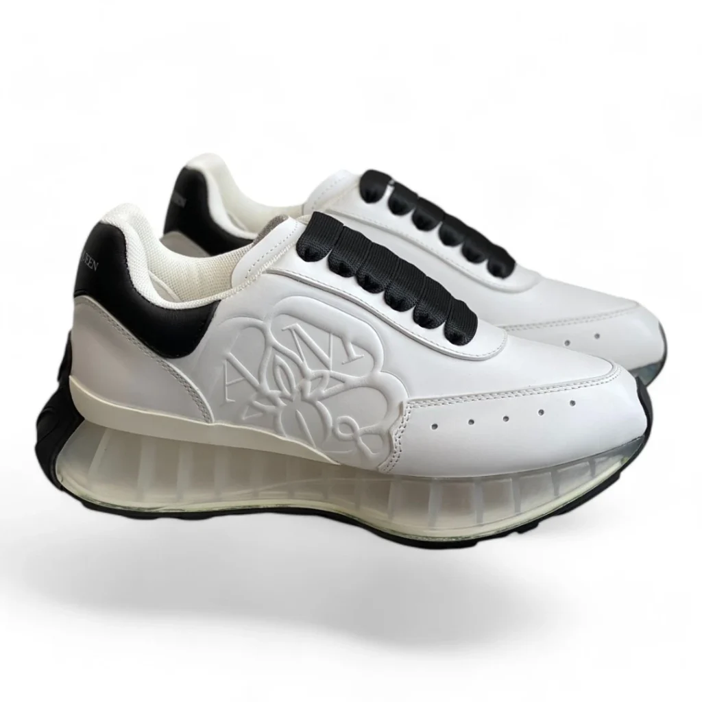 ALEXANDER MCQUEEN oversized sneaker white and black