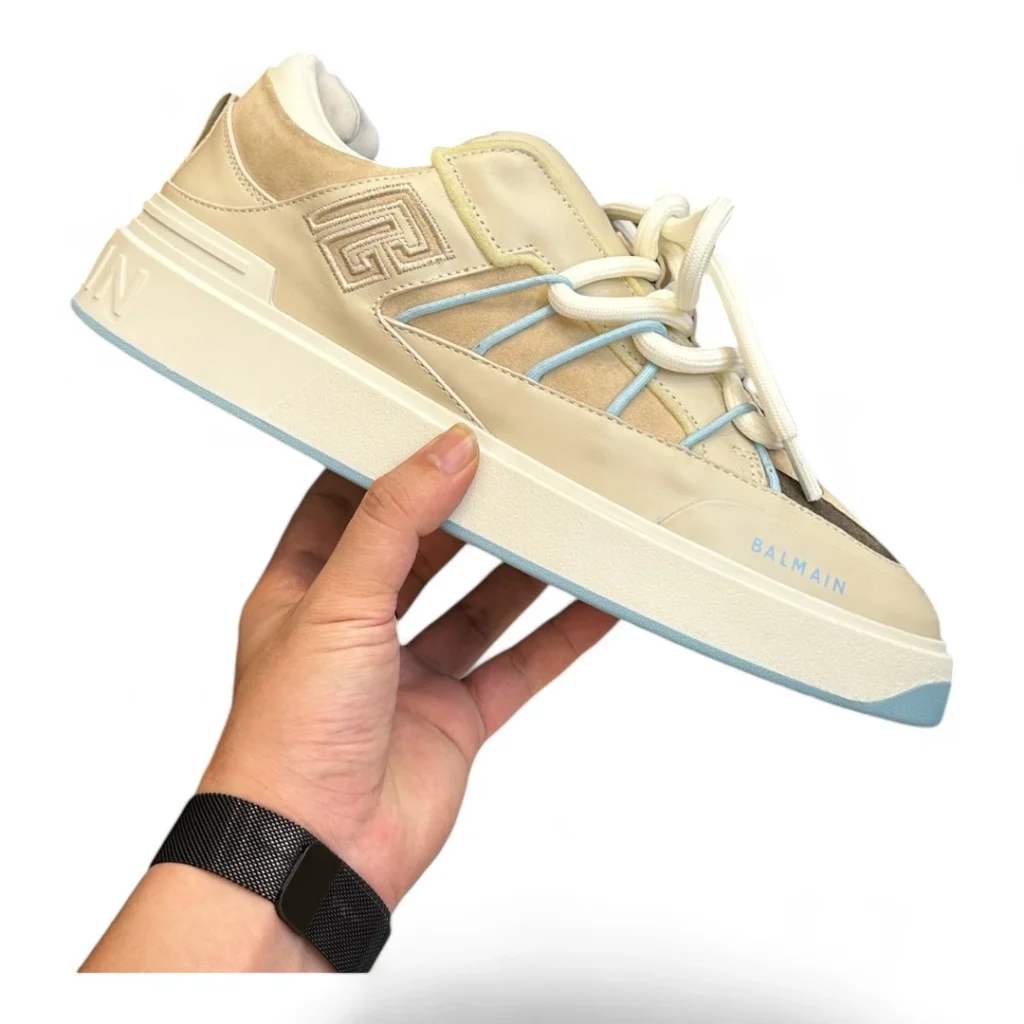 BALMAIN b-runner beige and blue