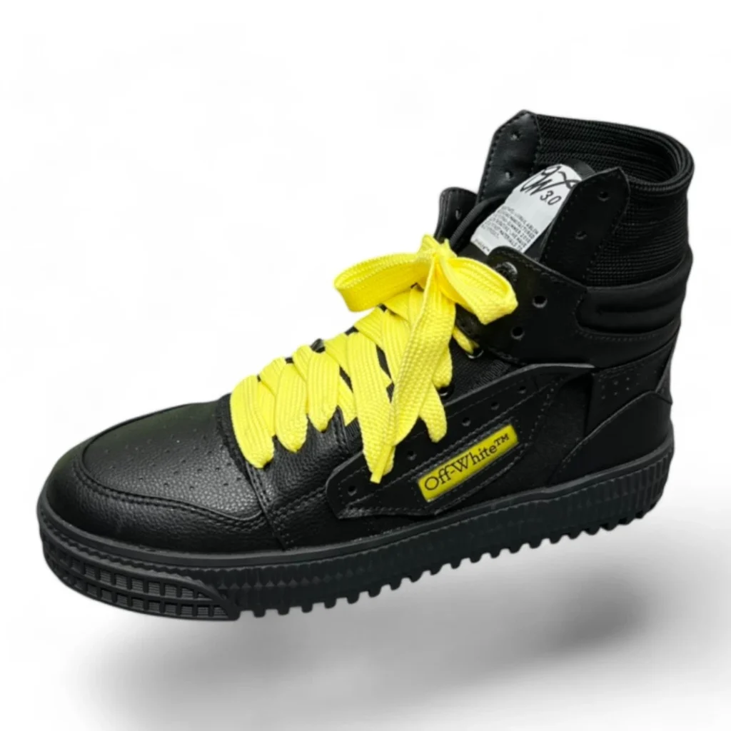OFF-WHITE out of office high-top black and yellow