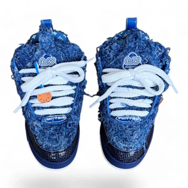LOUIS VUITTON lv trainer sneaker blue denim