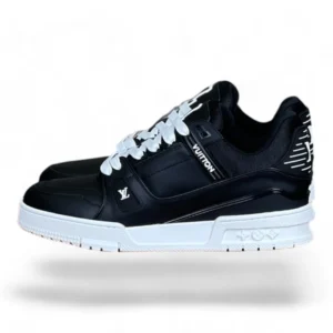 LOUIS VUITTON lv trainer sneaker black and white