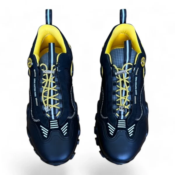 LOUIS VUITTON hike sneaker black and yellow