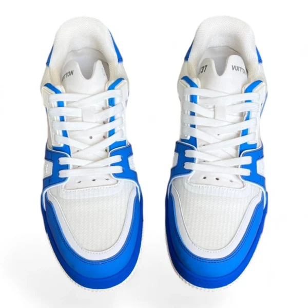 LOUIS VUITTON trainer white and blue