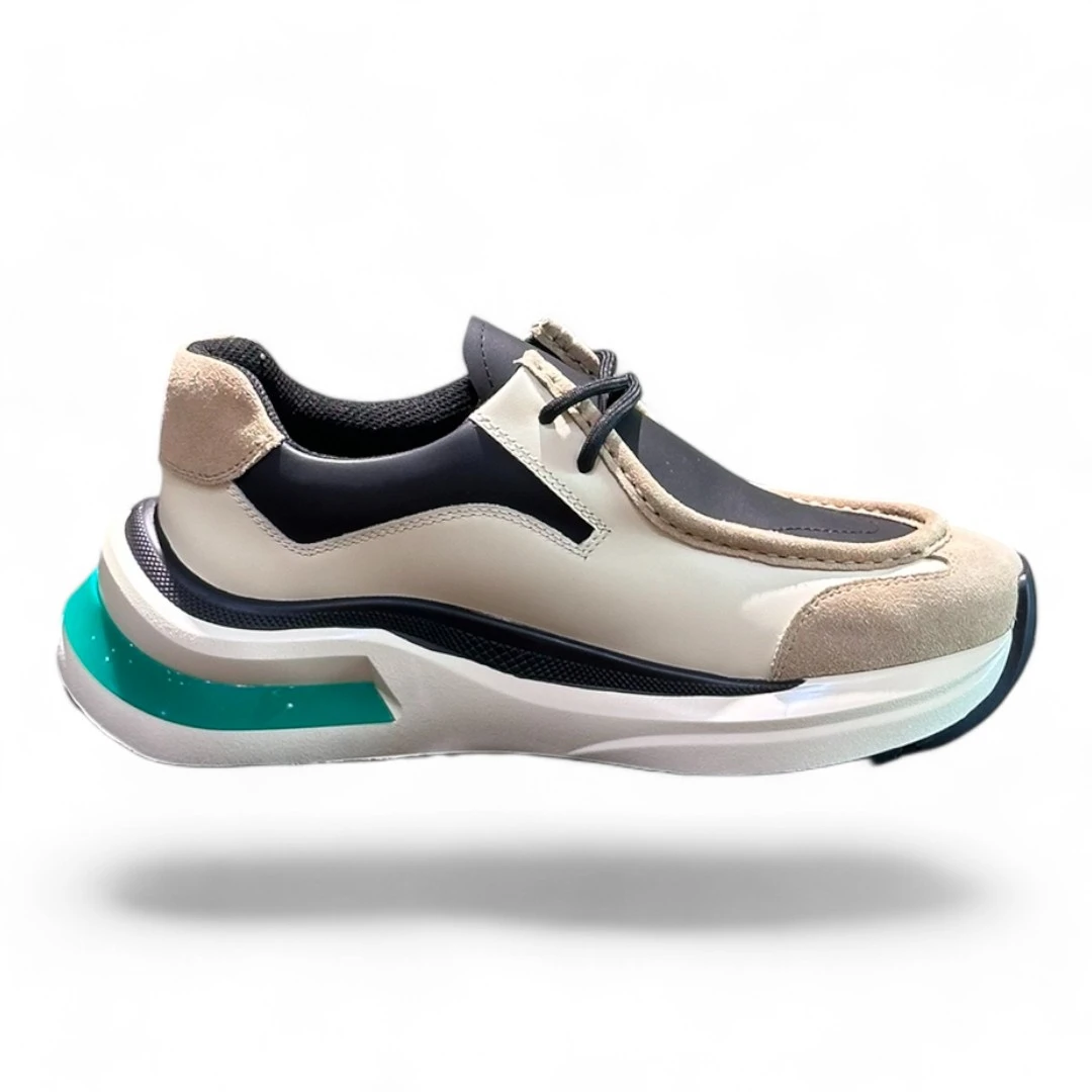PRADA cloudbust thunder derby beige and black