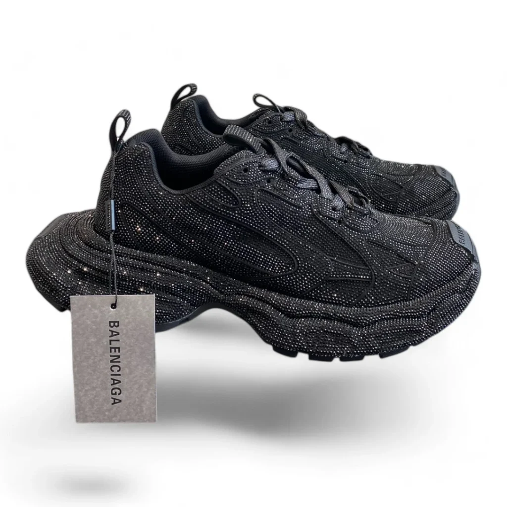BALENCIAGA runner full rhinestone black