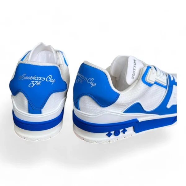 LOUIS VUITTON trainer white and blue
