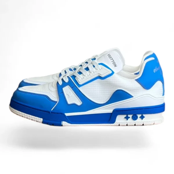 LOUIS VUITTON trainer white and blue