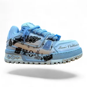 LOUIS VUITTON lv skate sneaker light blue and black