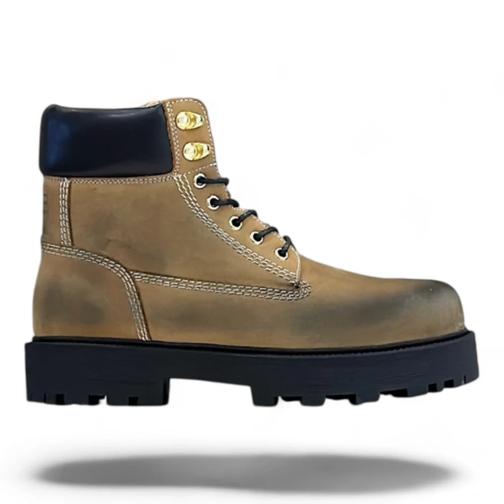 GIVENCHY combat nubuck boots brown and black