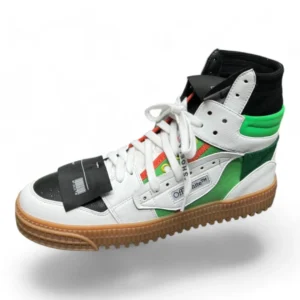 OFF-WHITE out of office high-top white and green