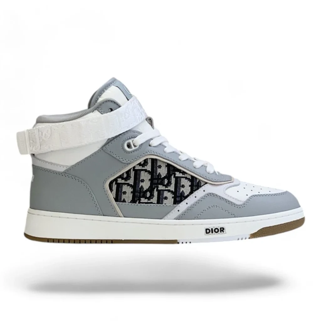 DIOR b27 high-top grey and white
