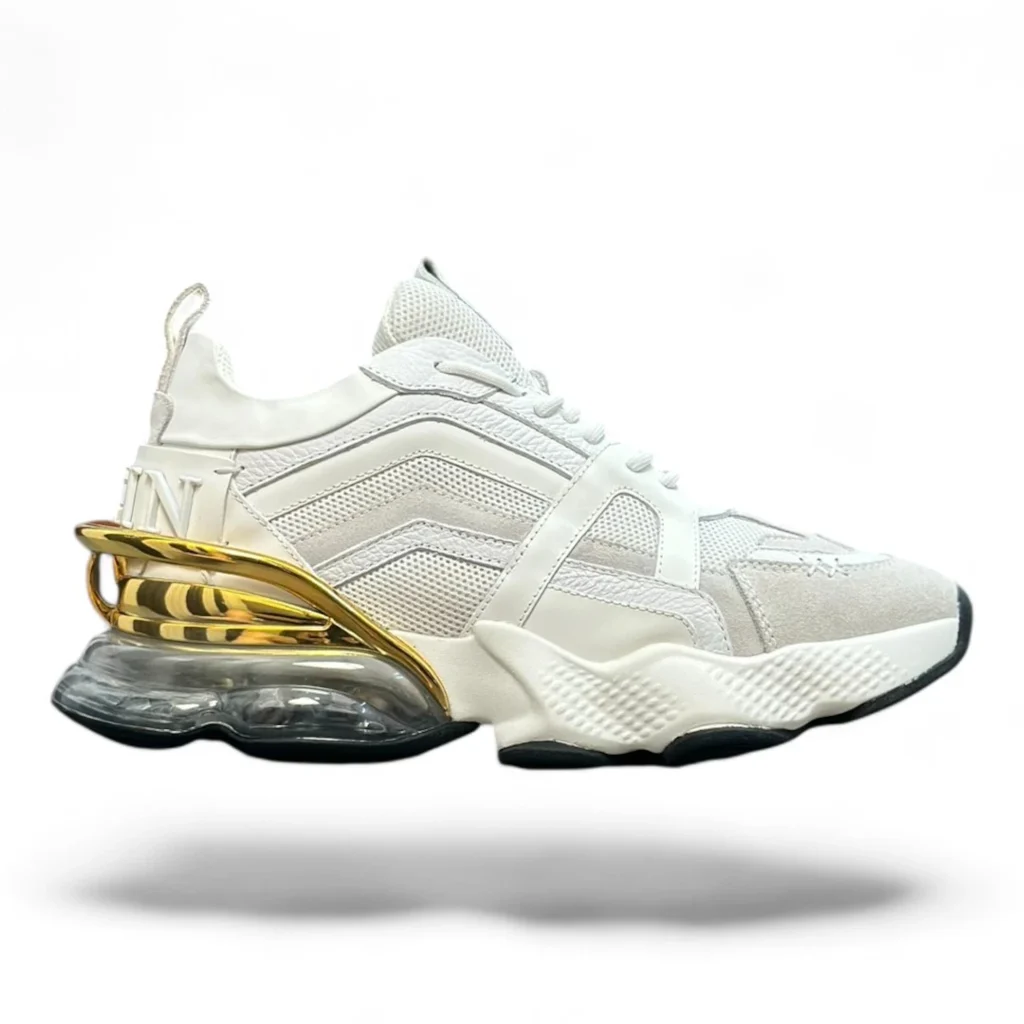 PHILIPP PLEIN runner bubble white and gold
