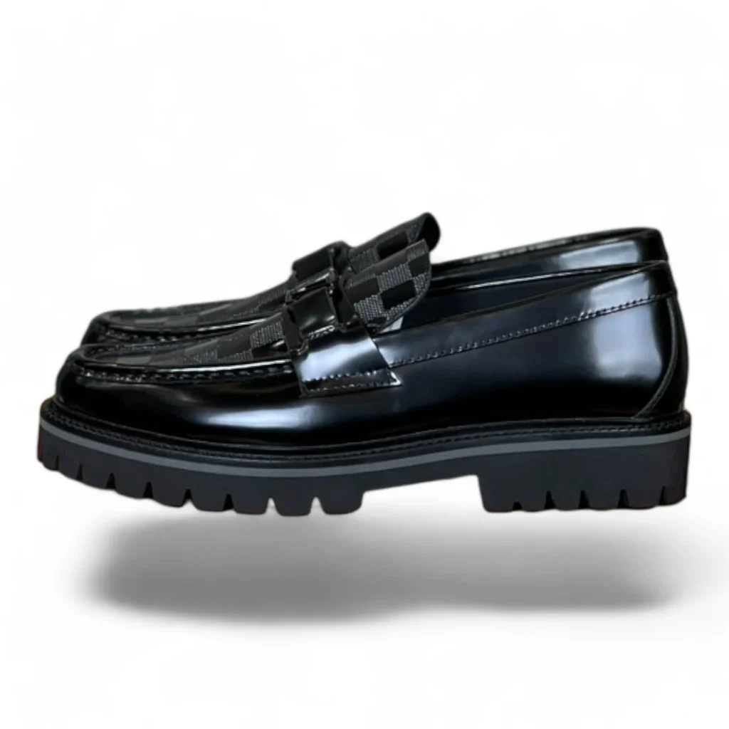 LOUIS VUITTON lv formal checkerboard loafer black
