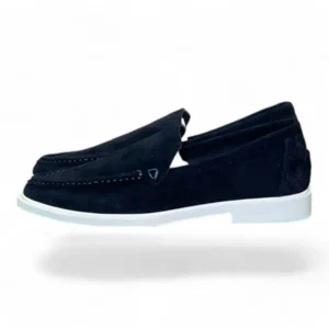 BOTTEGA VENETA suede loafer navy blue