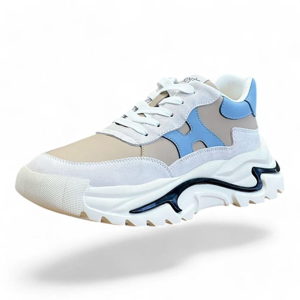 HERMÈS bounce sneaker beige and blue