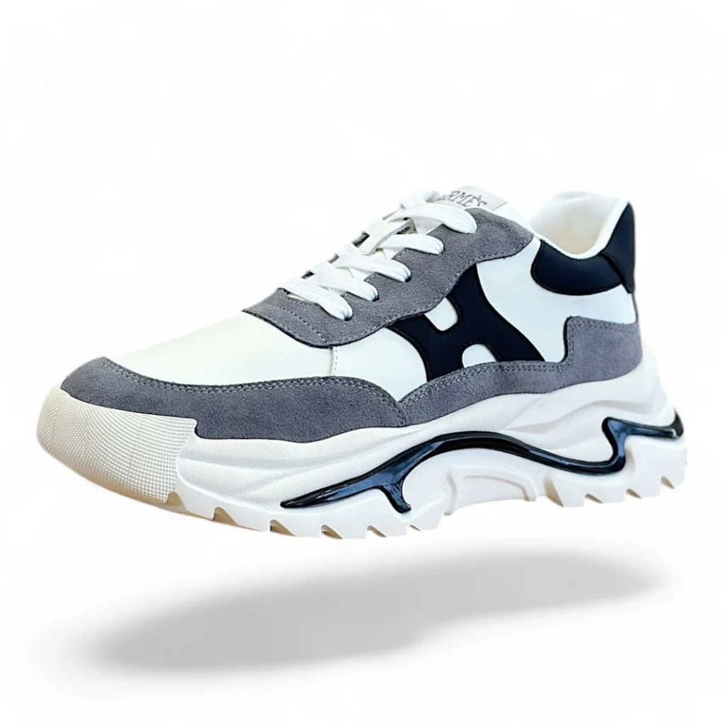 HERMÈS bounce sneaker white and grey