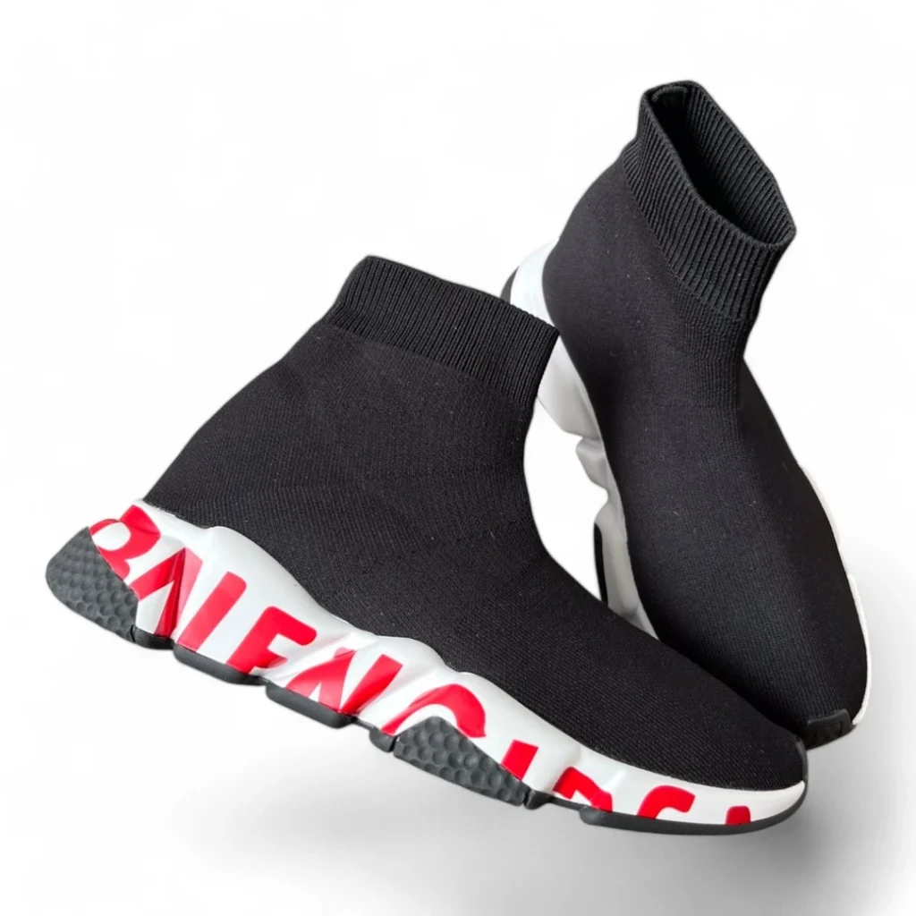 BALENCIAGA speed graffiti black and white