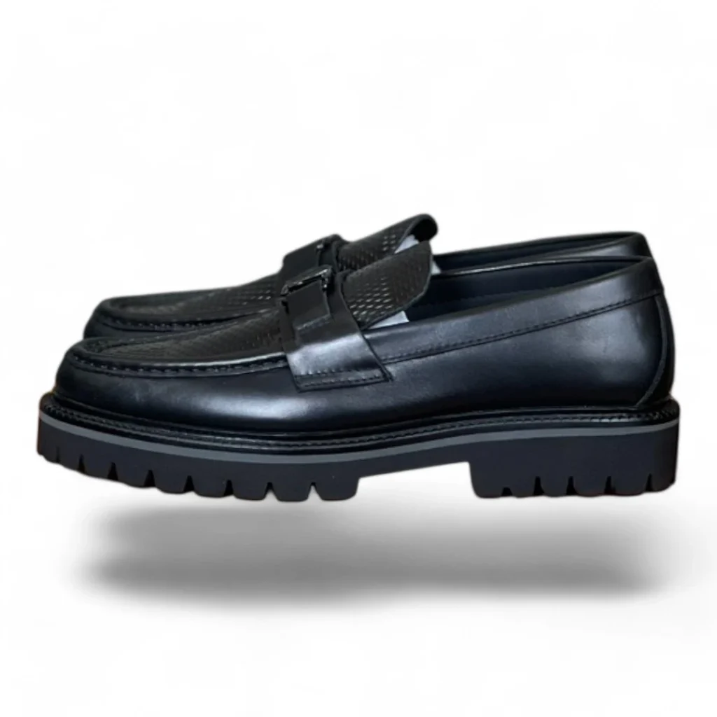 LOUIS VUITTON lv formal weave loafer black