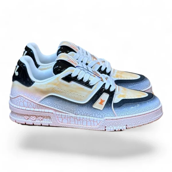 LOUIS VUITTON lv trainer sneaker yellow and white