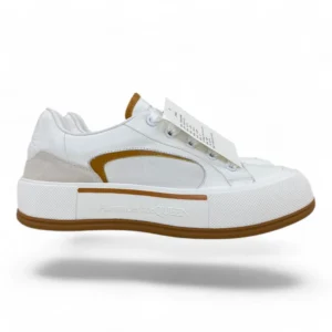 ALEXANDER MCQUEEN court sneaker white and tan