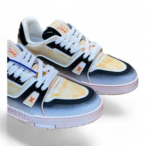 LOUIS VUITTON lv trainer sneaker yellow and white