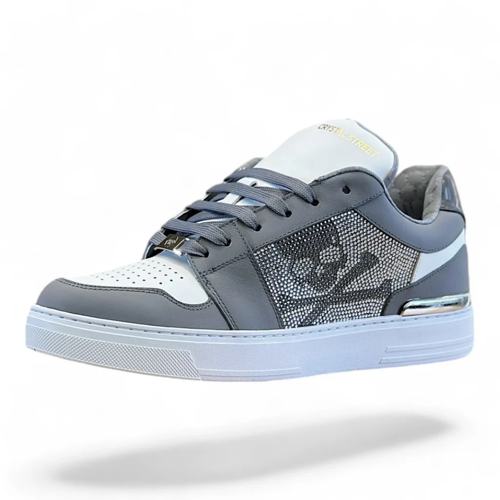 PHILIPP PLEIN crystal street gray and white