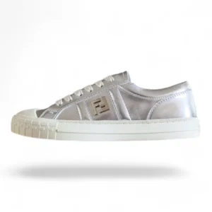 FENDI flow metallic silver and white