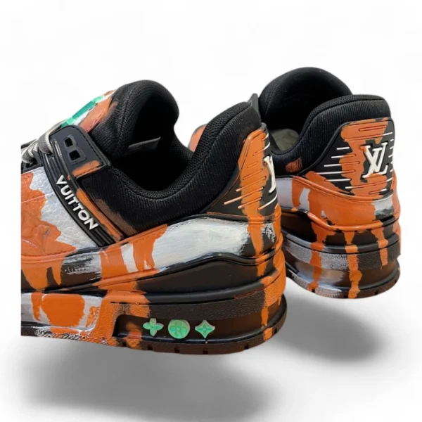 LOUIS VUITTON lv trainer orange and black