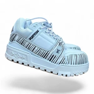 LOUIS VUITTON trainer blue and white