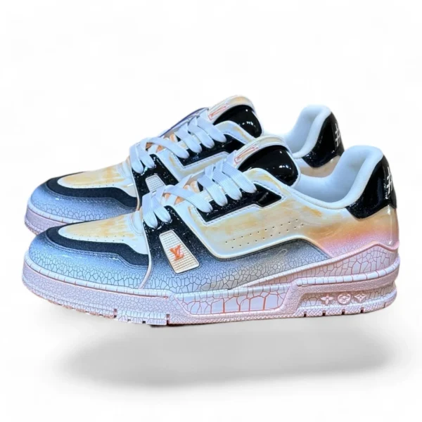 LOUIS VUITTON lv trainer sneaker yellow and white